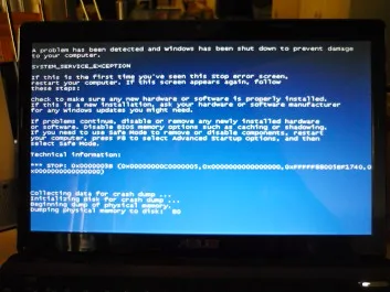Asus sininen virheruutu