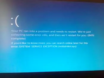 Fujitsu sininen virheruutu